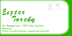 eszter toreky business card